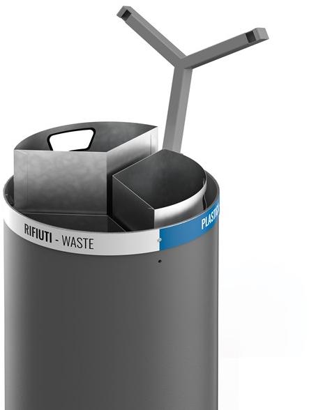 City Design Контейнер для мусора из оцинкованной стали для раздельного сбора мусора sun-id-1412331 - Вид №1