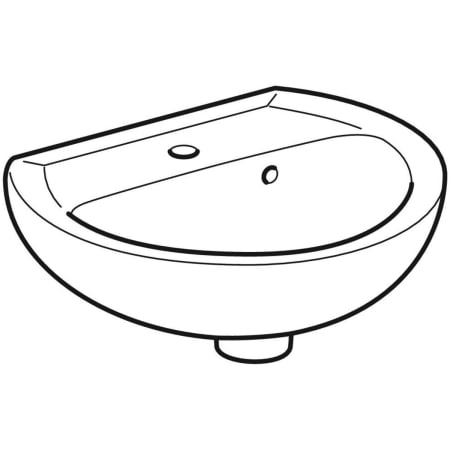 K91145000 Раковина Kolo Rekord с асимметричным переливом Geberit  - Вид №1