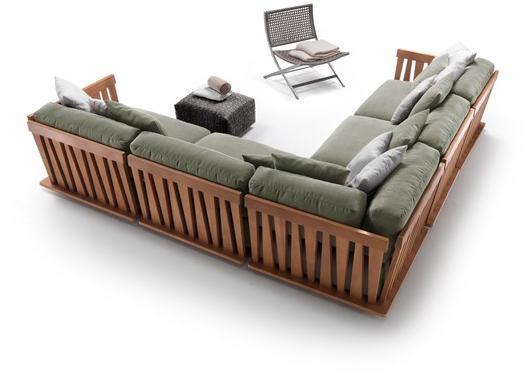 Flexform Модульный уличный диван со съемным чехлом из ткани sun-id-1468634 - Вид №2