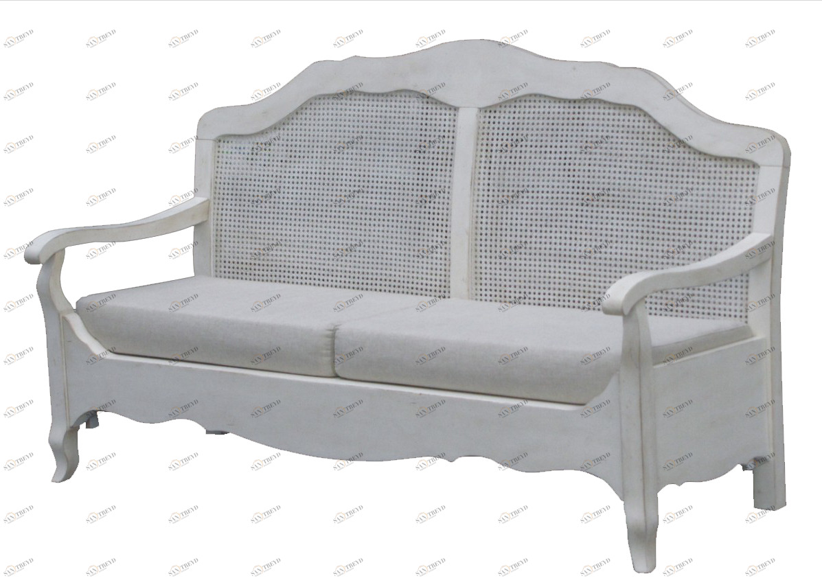 Скамейка деревянная белая Mobilier de Maison ДОМАШНЯЯ ОБСТАНОВКА MOBILIER DE MAISON 017230 Белый Santreyd 