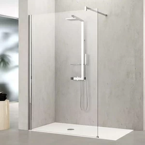 Novellini. Душевой уголок 90x90 см H с хромированным профилем KUADRA