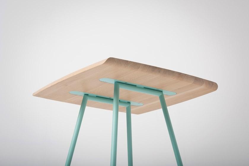 Gazzda Высокий квадратный стол из дуба Leina 097 - Вид №1