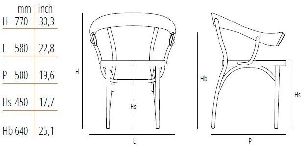 Wiener GTV Design Обеденное кресло с деревянными подлокотниками sun-id-1447930 - Вид №9