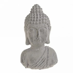 Статуэтка декоративная 31 см серая Buddha TO4ROOMS ЛИЦА 00-3893648 Серый