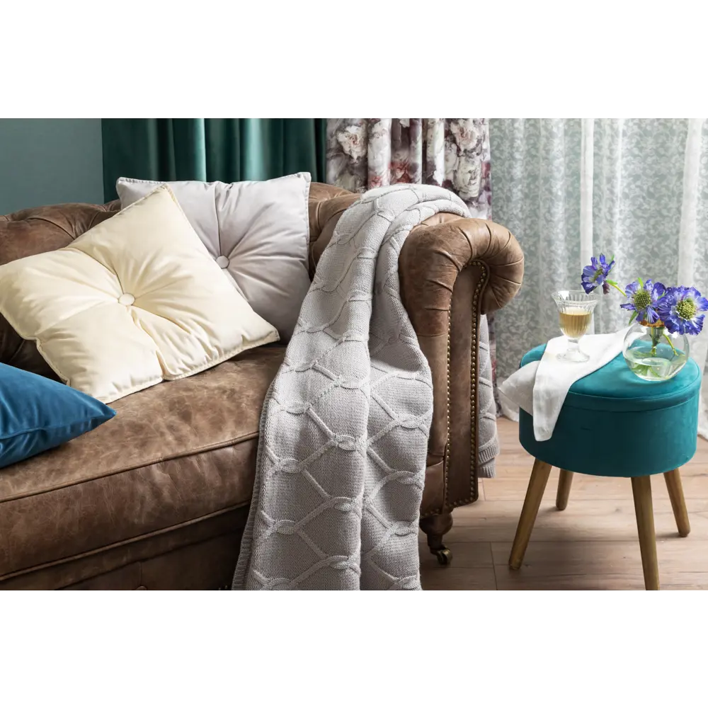 Подушка Бархат 43х43 см кремовая LINEN WAY STLM-2144976 - Вид №5