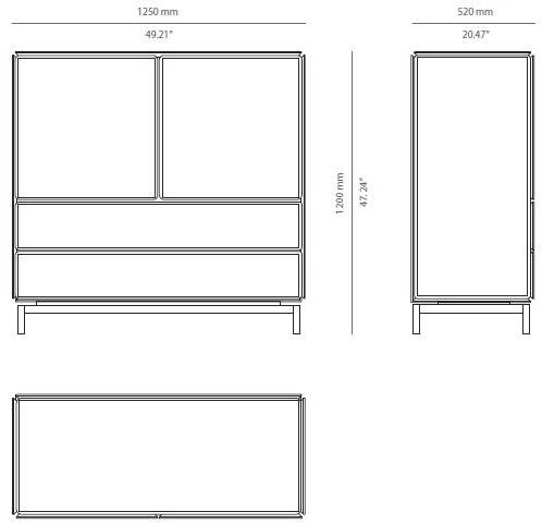 PRADDY Комод деревянный с распашными дверцами Barbican Tr034|tr035 Tr034~tr035 - Вид №3