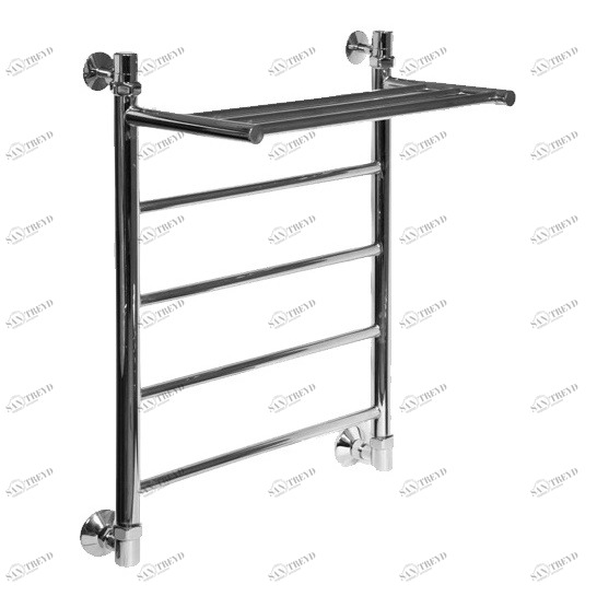 Полотенцесушитель водяной Aquanet Грация ЛП ВП 600x400, с верхней полкой 00184156