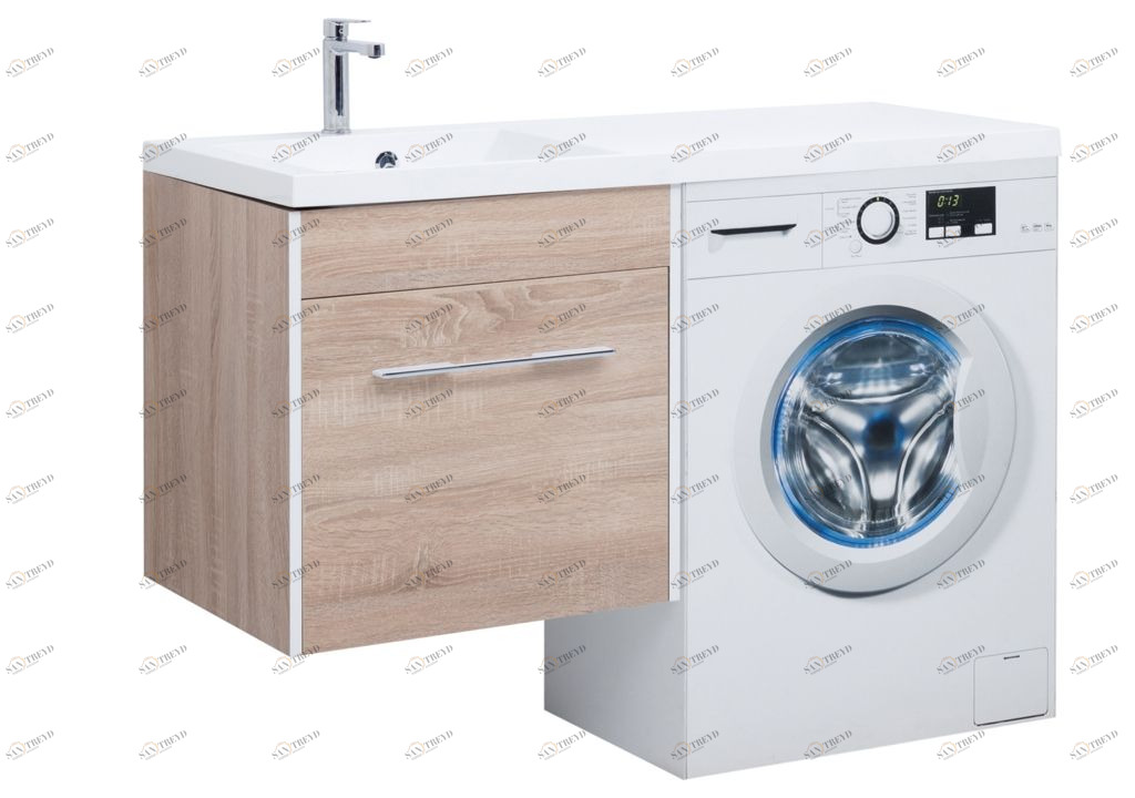 Тумба с раковиной Aquanet Августа 120 L дуб сонома 0021002700239565