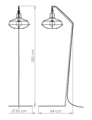 Металлический торшер Studio Beam Slims ARCH-00037299 - Вид №3