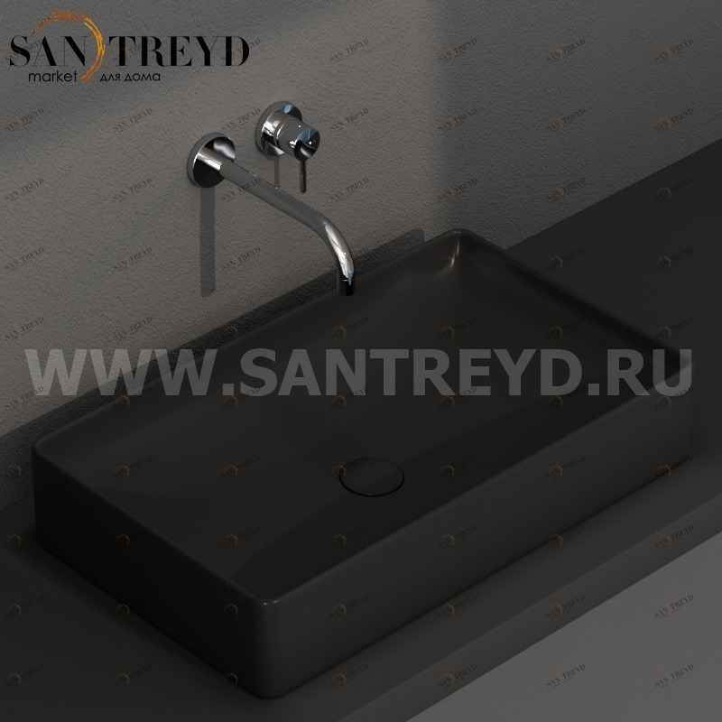 B6R63AR Накладная раковина на столешницу  прямоугольная Ceramica Globo T-EDGE