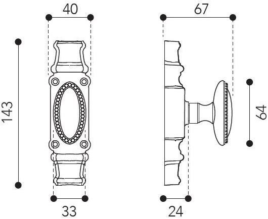 Reguitti Латунный болт кремона на пластине Luigi A950cr95074 - Вид №3
