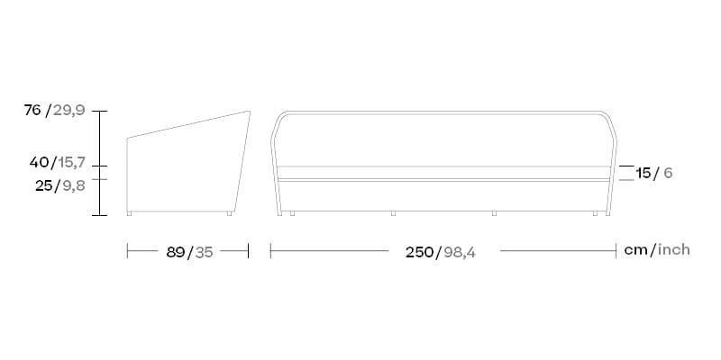 3-местный тканевый мягкий садовый диван Kettal Bitta Lounge ARCH-00063982 - Вид №3