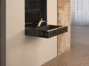 Подвесная раковина настенная овальная Bette Betteloft ornament midnight белая