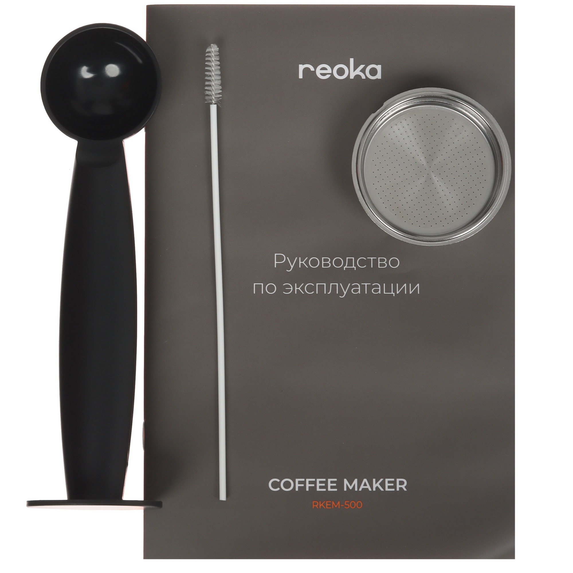 9071638 Кофеварка рожковая Reoka RKEM-500 серебристый STDN-0055832 - Вид №8