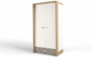 Шкаф ABC-KING 2х дверный MIX ( голубой)