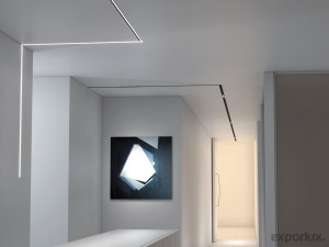 Утопленное алюминиевое освещение трека