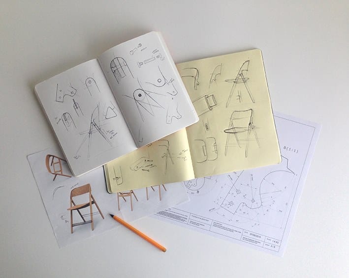 Складной стул грецкого ореха Case NARIN ARCH-00055939 - Вид №3