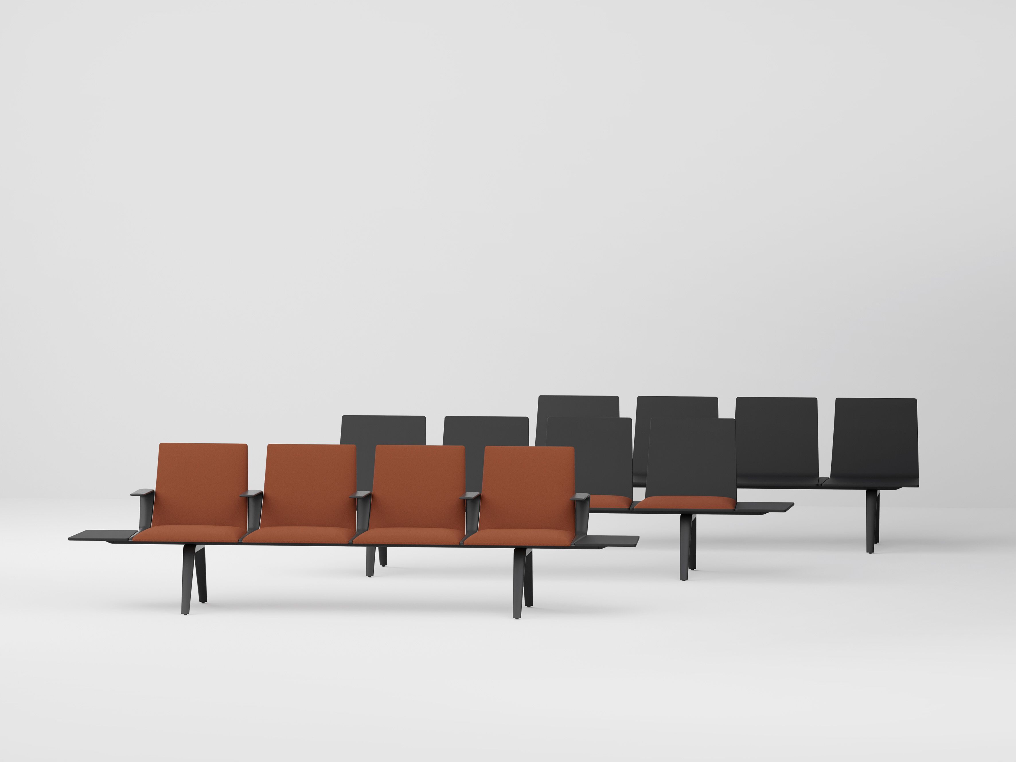 Стул для зала ожидания 4 места Arper Pausit ARCH-00070808 - Вид №3