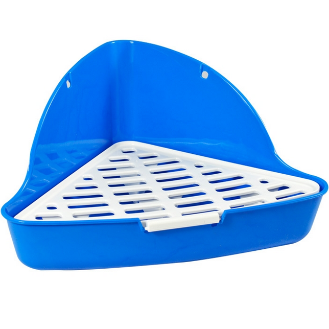 ПР0039543 Туалет для грызунов угловой с сеткой для кроликов и хорьков 27х27х10см TRIOL  - Вид №2