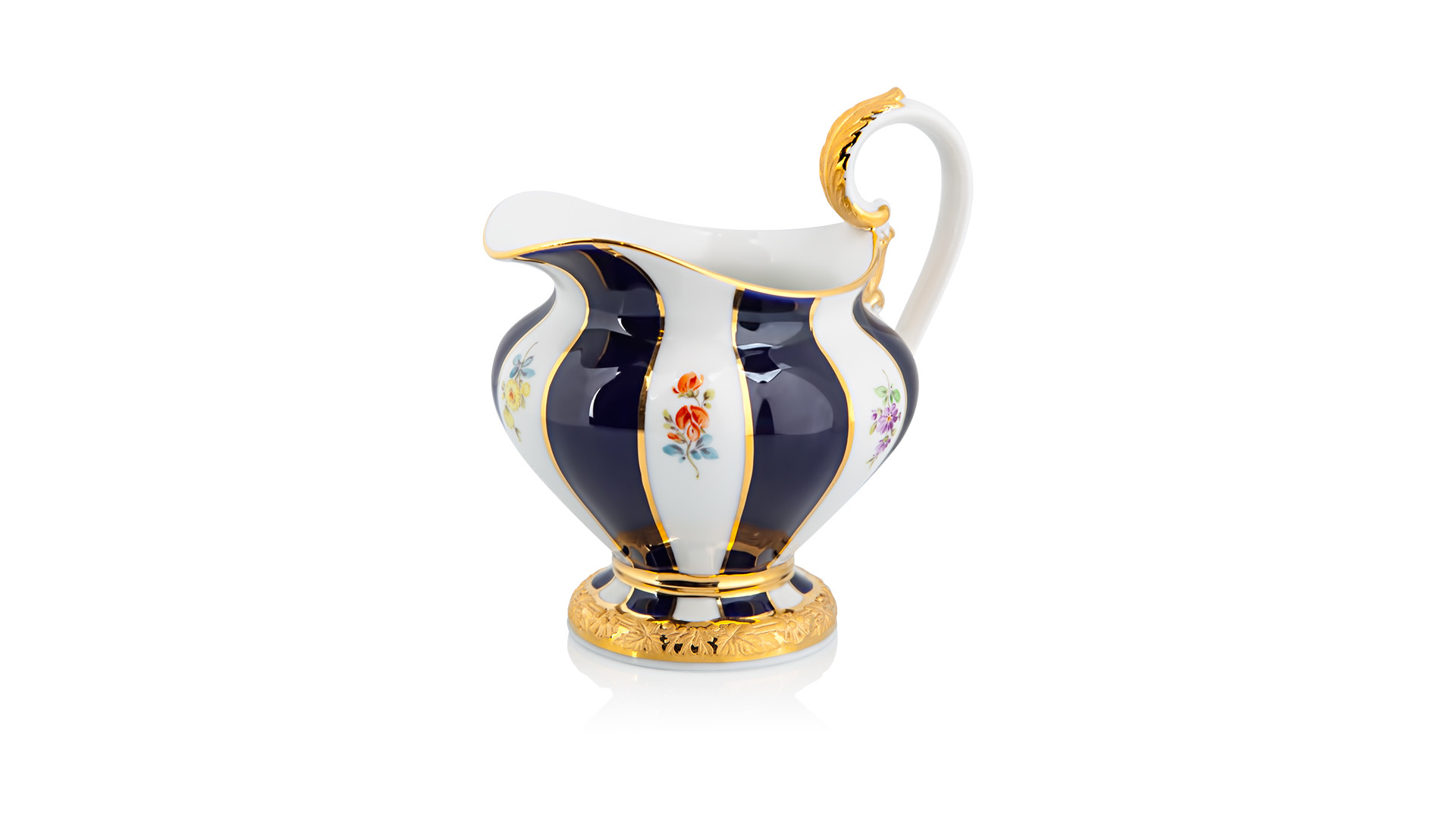10618738 Meissen Сервиз чайный Meissen Форма - Икс на 6 персон 22 предмета, (россыпь цветов, кобальт) Фарфор  - Вид №6
