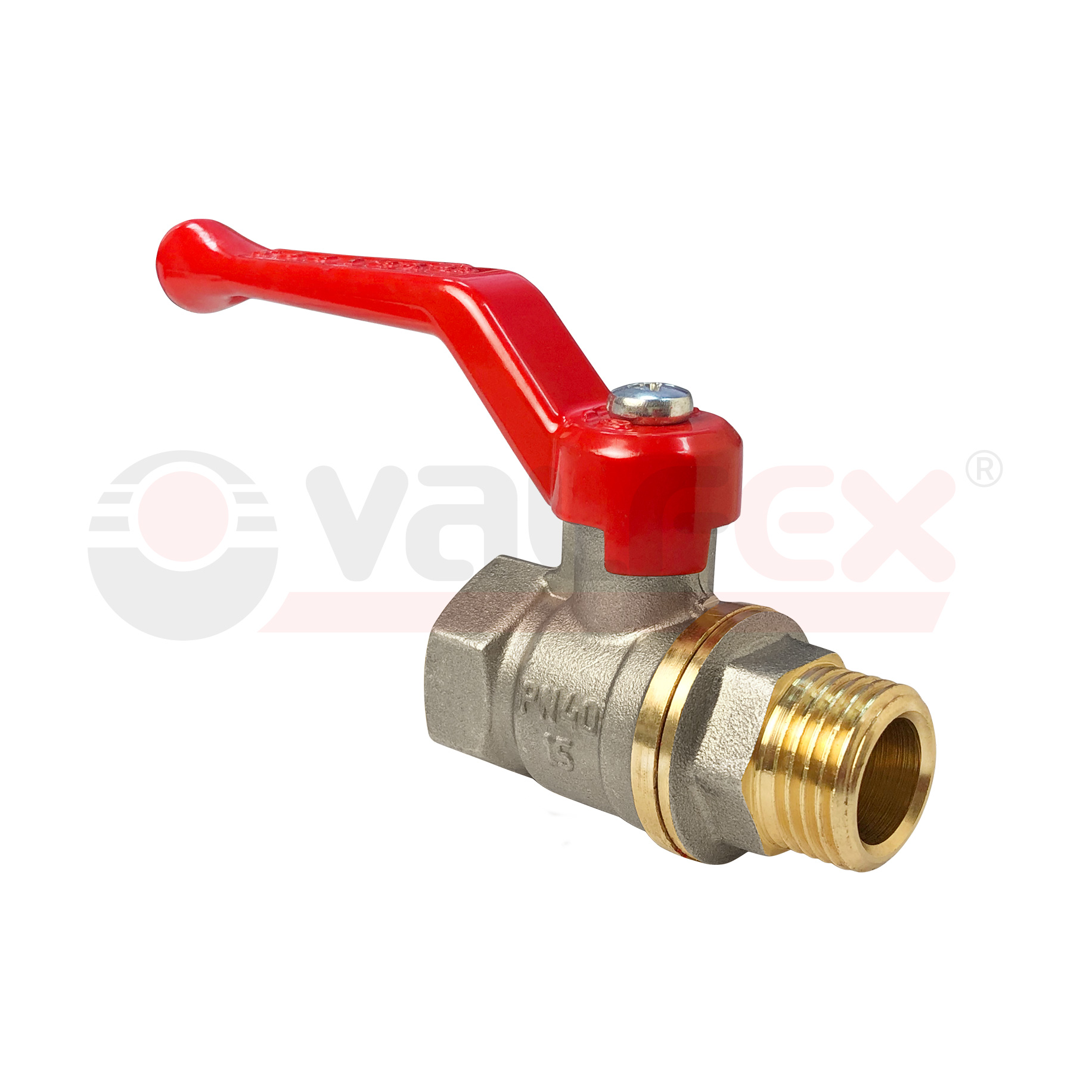 VF.215.NR1.114 Valfex Кран шаровой (с никелевым покрытием), ручка-рычаг (внутр.-наруж.)  1 1/4" 