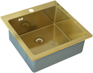 Мойка кухонная ZorG Inox R SZR-51 BRONZE из нержавеющей стали, бронза