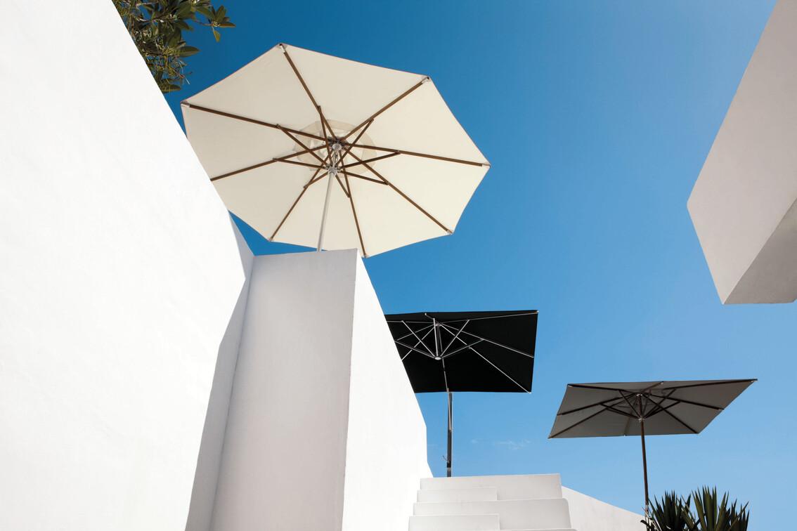 MNST1302 Зонтик teak центральный полюс teak 350x350 холст Manutti Umbrellas  - Вид №5