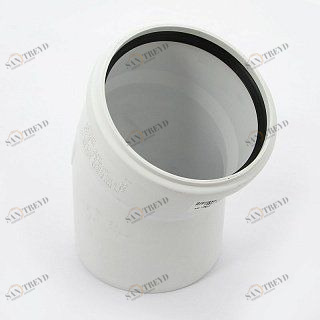 Отвод 15° RAUPIANO PLUS d110 мм REHAU 123424