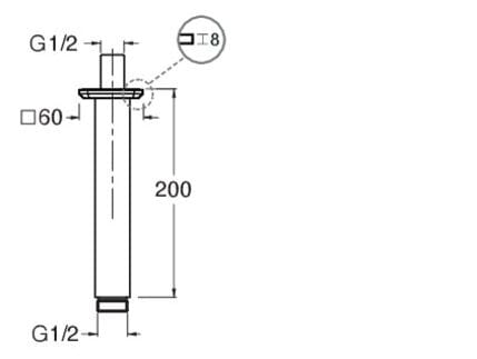 Потолочный душ CRISTINA Rubinetterie душевые головки и рычаги-Shower &amp ARCH-00076785 - Вид №2
