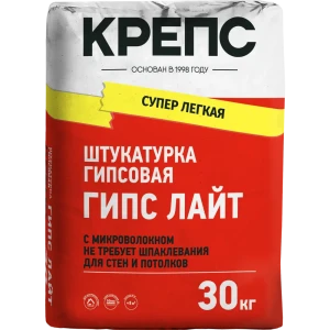 Штукатурка гипсовая Крепс Гипс Лайт 30 кг 82441730 STLM-2095711