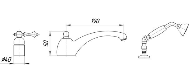 Смеситель MIGLIORE Bomond ML.BMD-9755.СR для ванны/душа - хром ML.BMD-9755.CR - Вид №3