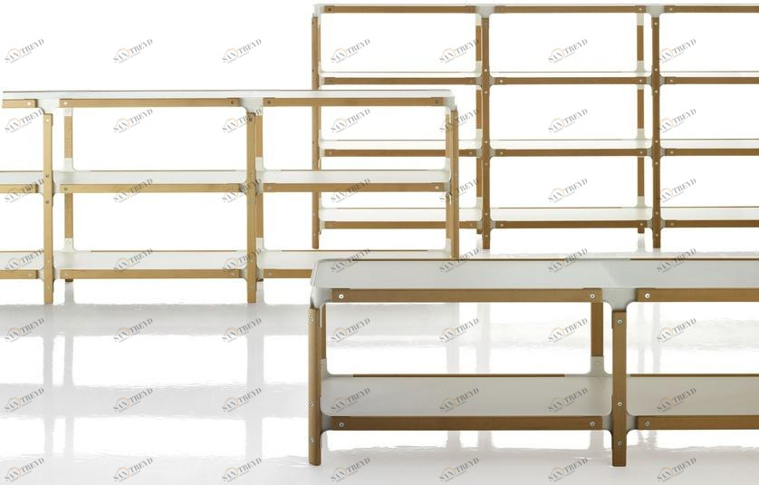 Magis Модульный двухсторонний книжный шкаф из дерева Steelwood sun-id-1456655