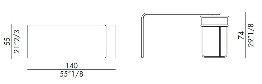 Деревянный прямоугольный стол с ящиками EFORMA Auri ARCH-00146084 - Вид №5