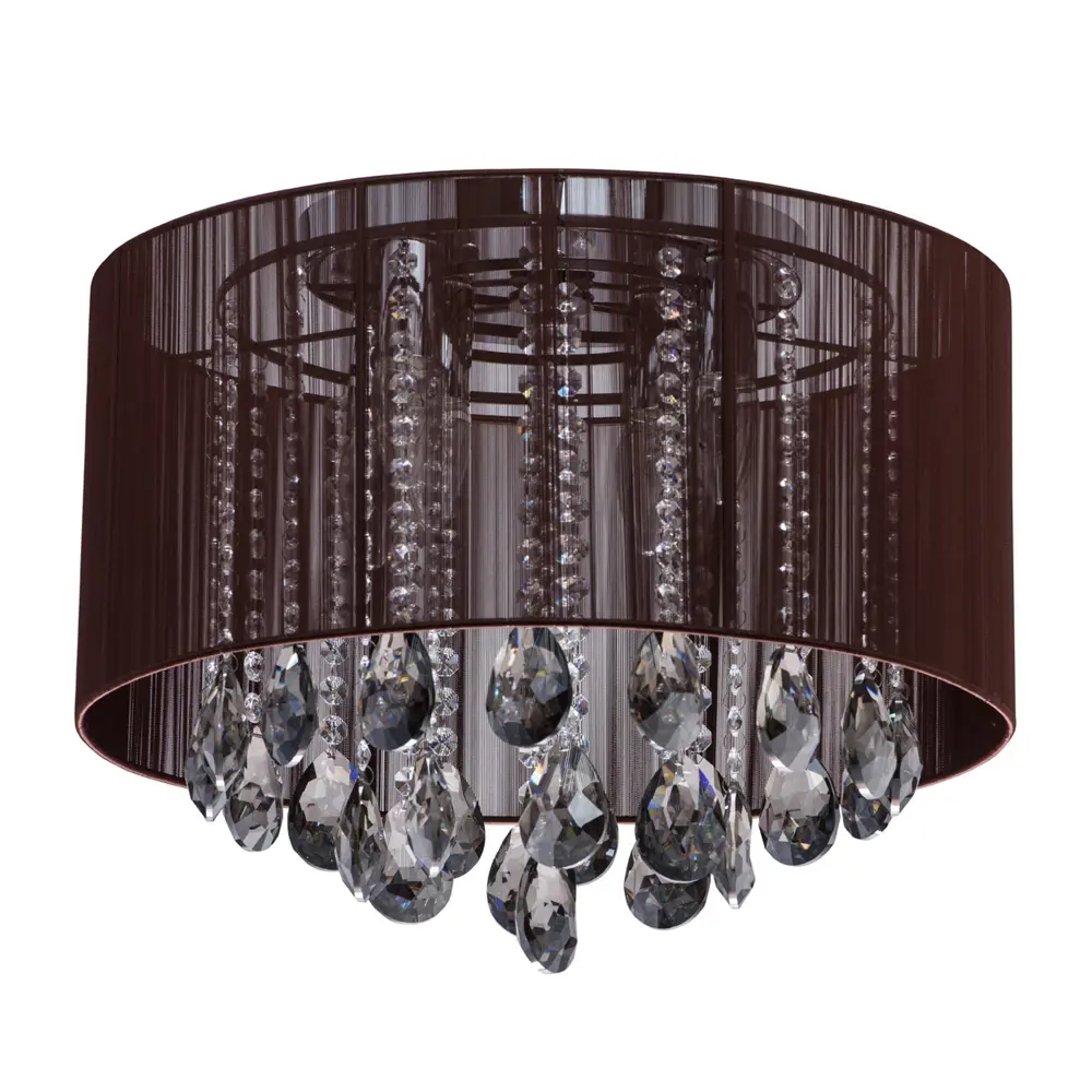 Люстра Жаклин 5xE14x60 Вт, металл/текстиль, цвет хром/коричневый 18162403 STLM-2068733 Maytoni 