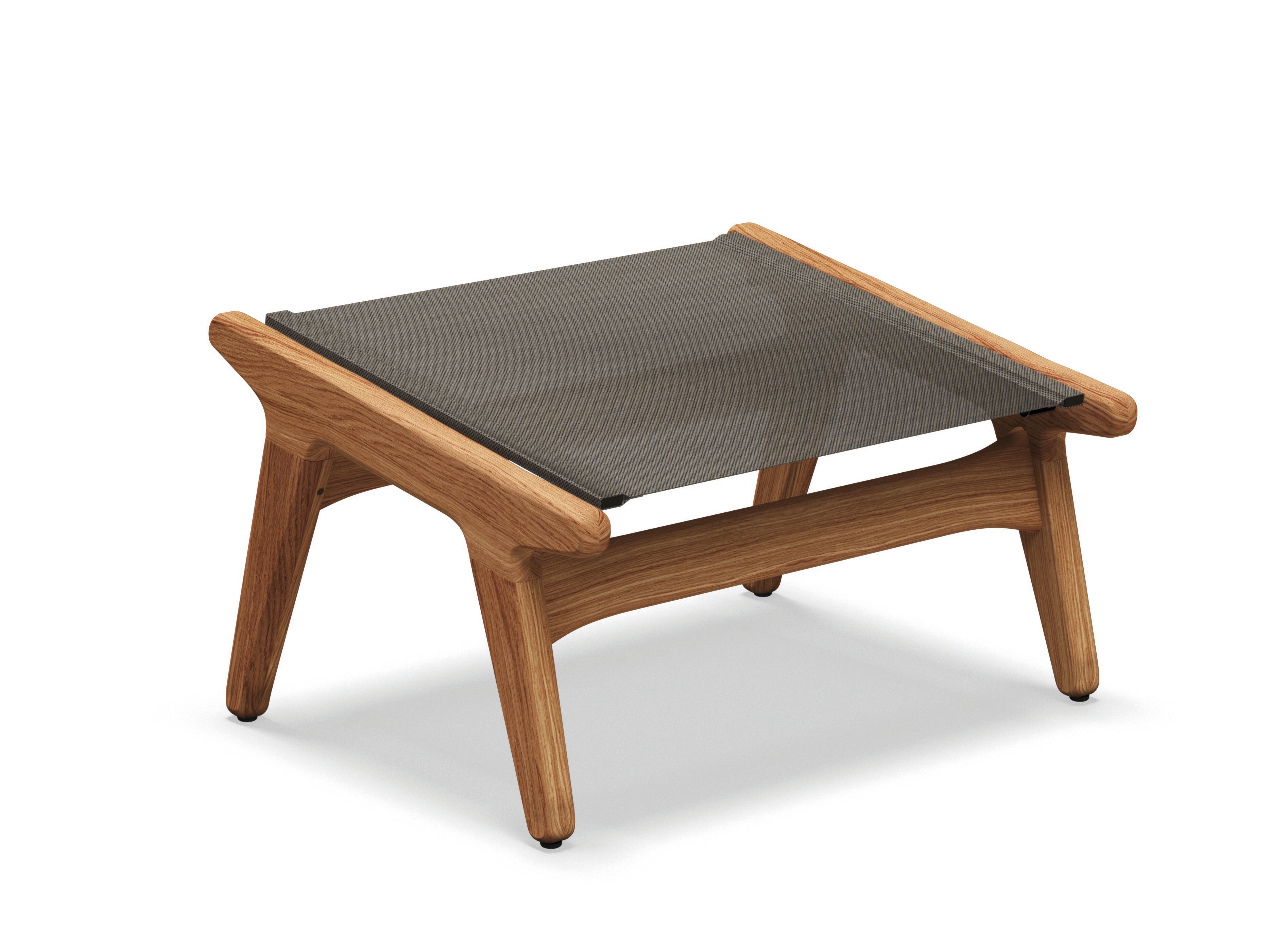 Прямоугольная Садовая подставка для ног из ткани и тика Gloster ARCH-00079614