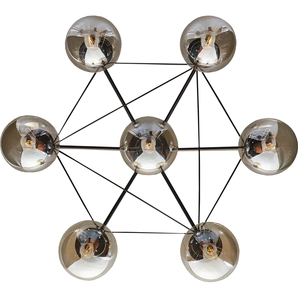 Люстра потолочная «Клер», 7 ламп, 14 м², цвет чёрный Vitaluce STLM-2128830 - Вид №1