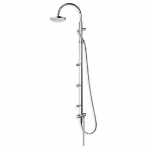 CRIPD501 Многофункциональная душевая колонна с переключателем на выход 3 + 1, регулируемая насадка для душа с защитой от извести, гибкий шланг LONG LIFE, ручной душ с защитой от накипи со скользящей штангой, регулируемые форсунки с защитой от накипи, комб