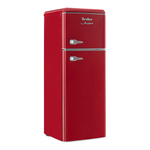 9115137 Холодильник с морозильником   Tesler RT-217 красный