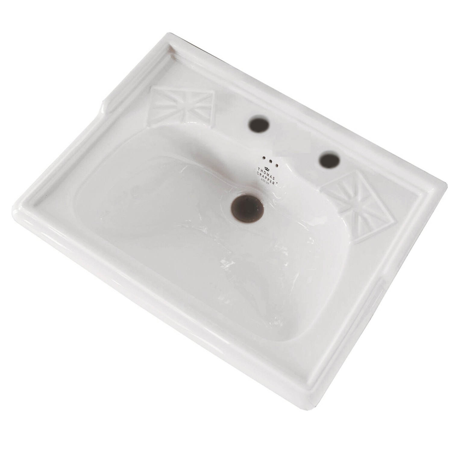 TCRE402 Раковина Resolute Два отверстия под смеситель Thomas Crapper 