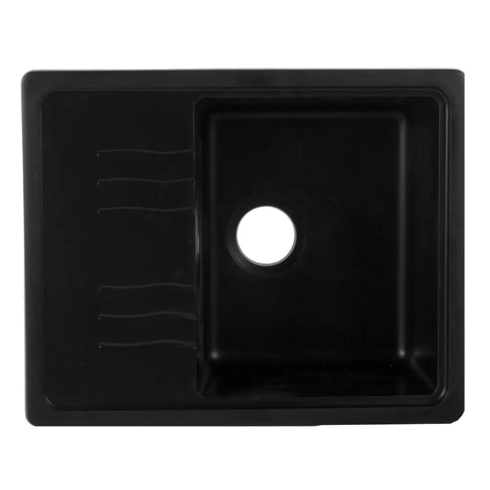 Мойка Delinia FG 61х48 см, цвет антрацит, кварц 17211613 STLM-2070727 
