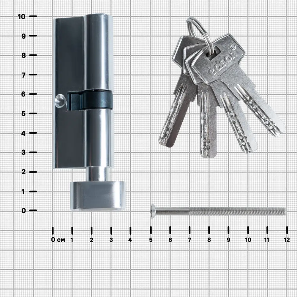 EDSON Цилиндр EDS-CYL с вертушкой и перфорированным ключом 35x45 мм 89404644 STLM-1574852 - Вид №3