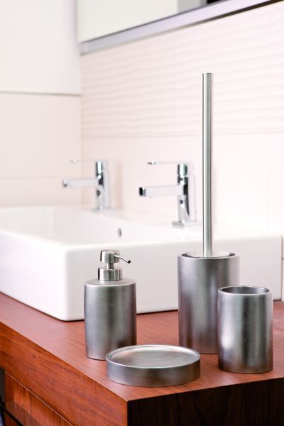 6301-14 Batex Athena, настольный стакан из полирезин, цвет матовое серебро Santreyd 