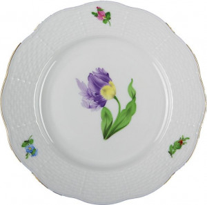 53501 Herend Тарелка десертная 19см "Китти" (фиолетовая) Фарфор