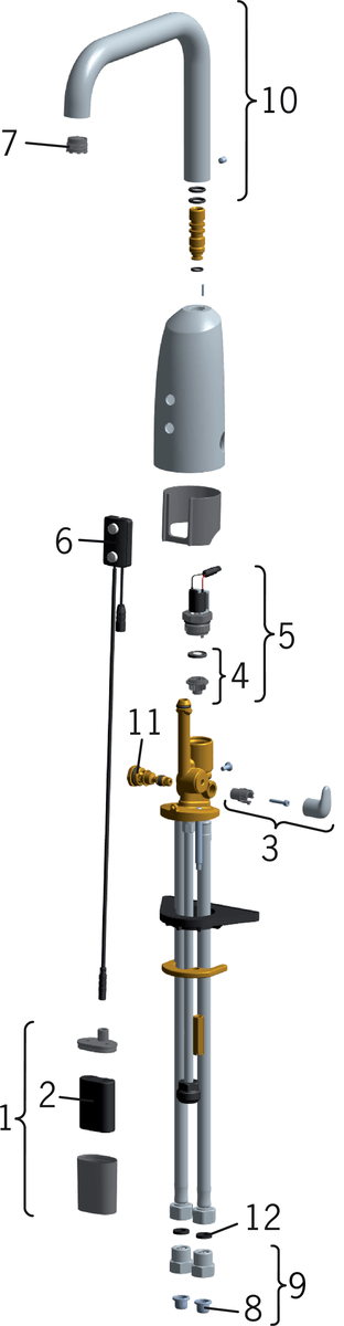 Oras 6333FZ Смеситель для умывальника, 6 V, Bluetooth 6333FZ Electra Хром  - Вид №4