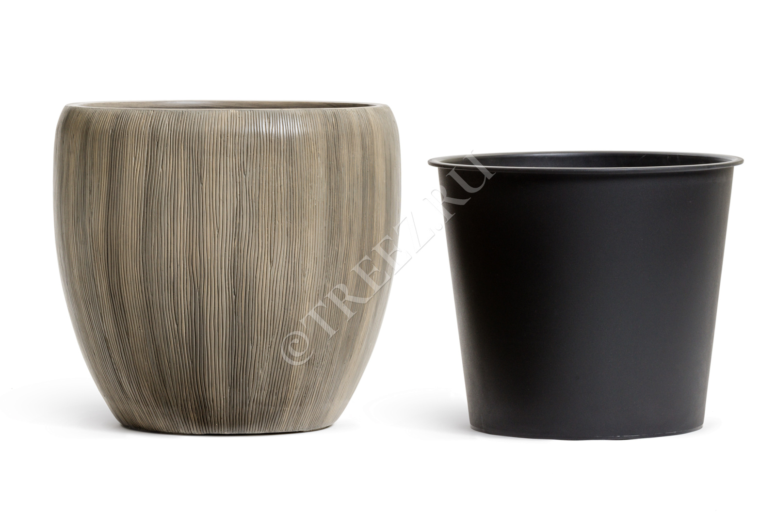 41.3320-06-044-BB-30 Кашпо  Effectory - серия Wow - Конус-Чаша - Капучино Цветочная коллекция  - Вид №3