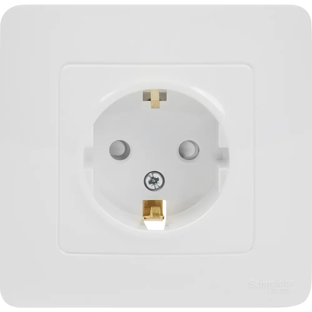 Розетка встраиваемая Systeme Electric Blanca с заземлением со шторками цвет белый 84500016 STLM-2160464