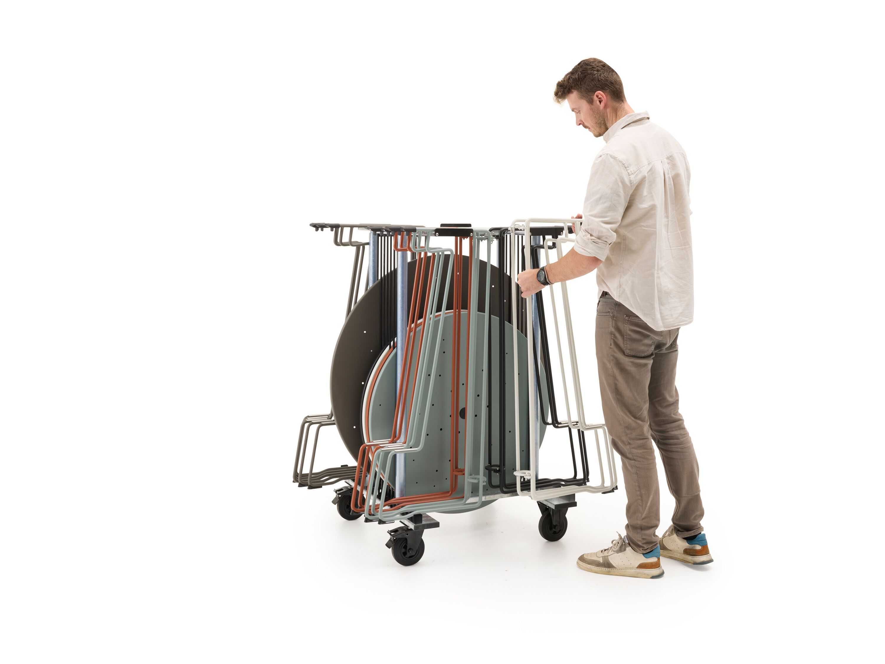 Высокий круглый алюминиевый садовый стол с порошковым покрытием Extremis Тики ARCH-00024452 - Вид №6