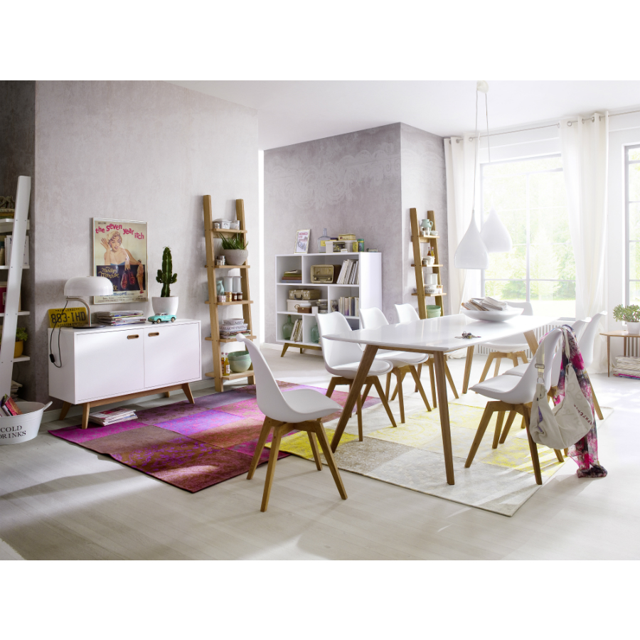 Стол обеденный Tenzo Bess, 75х185х95 см, дуб, белый 2180001 - Вид №3