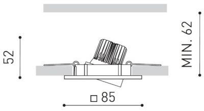 Arkoslight Квадратный светодиодный точечный светильник из алюминия Essentials sun-id-1394969 - Вид №3