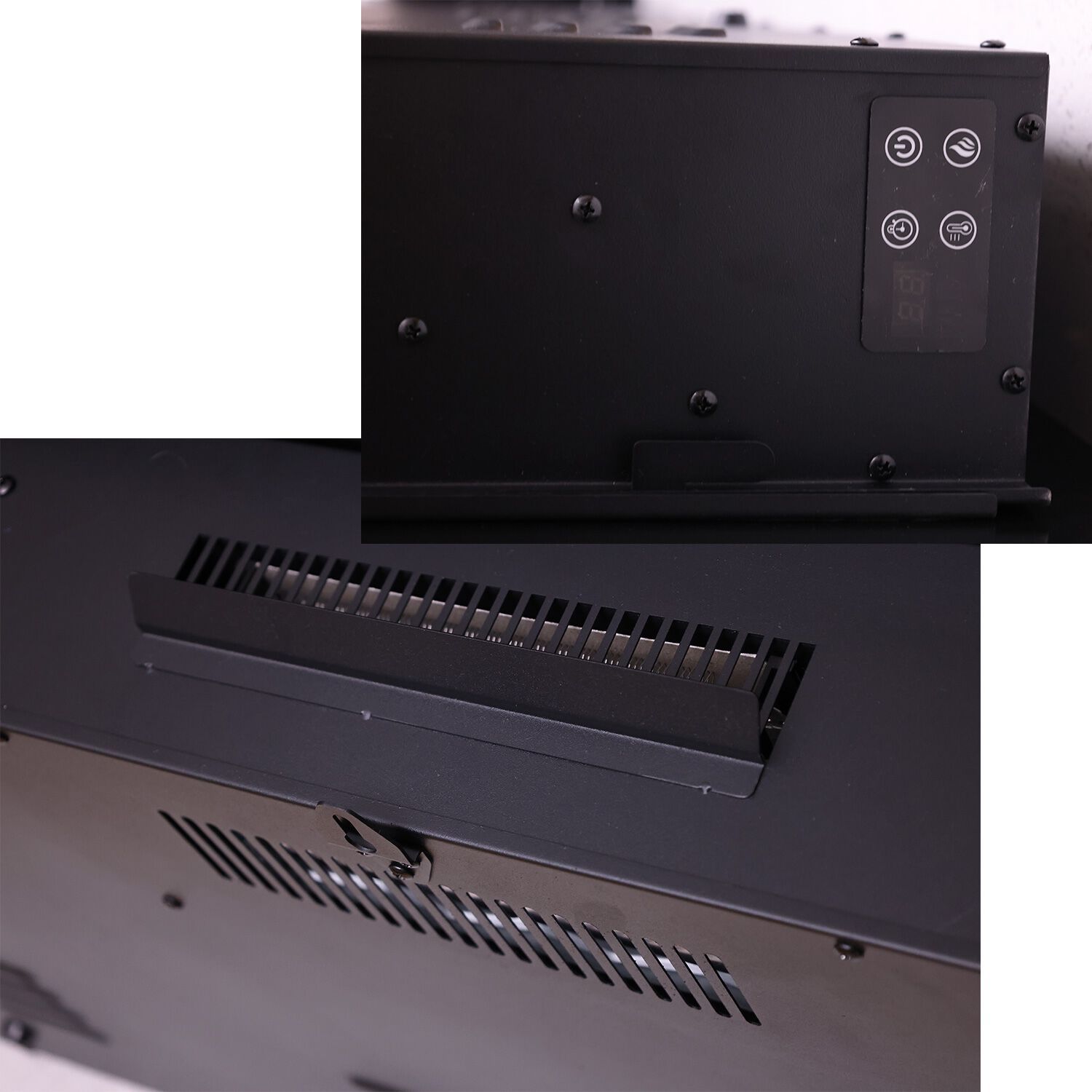 Настенный электрический стальной и стеклянный камин SINED PORDOI ARCH-00036268 - Вид №8